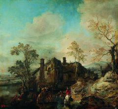 Landscape with Farmhouse, Cornelis van Dalem